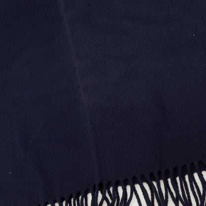 【中古】アクネストゥディオズ ACNE STUDIOS ウール 大判 マフラー ネイビー【 状態ランクC 】【 ユニセックス 】