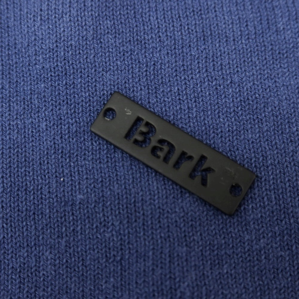 【中古】バーク BARK ハイゲージ コットン 半袖 ポロニット ライトネイビー【 L 】【 状態ランクC 】【 メンズ 】 [APD]