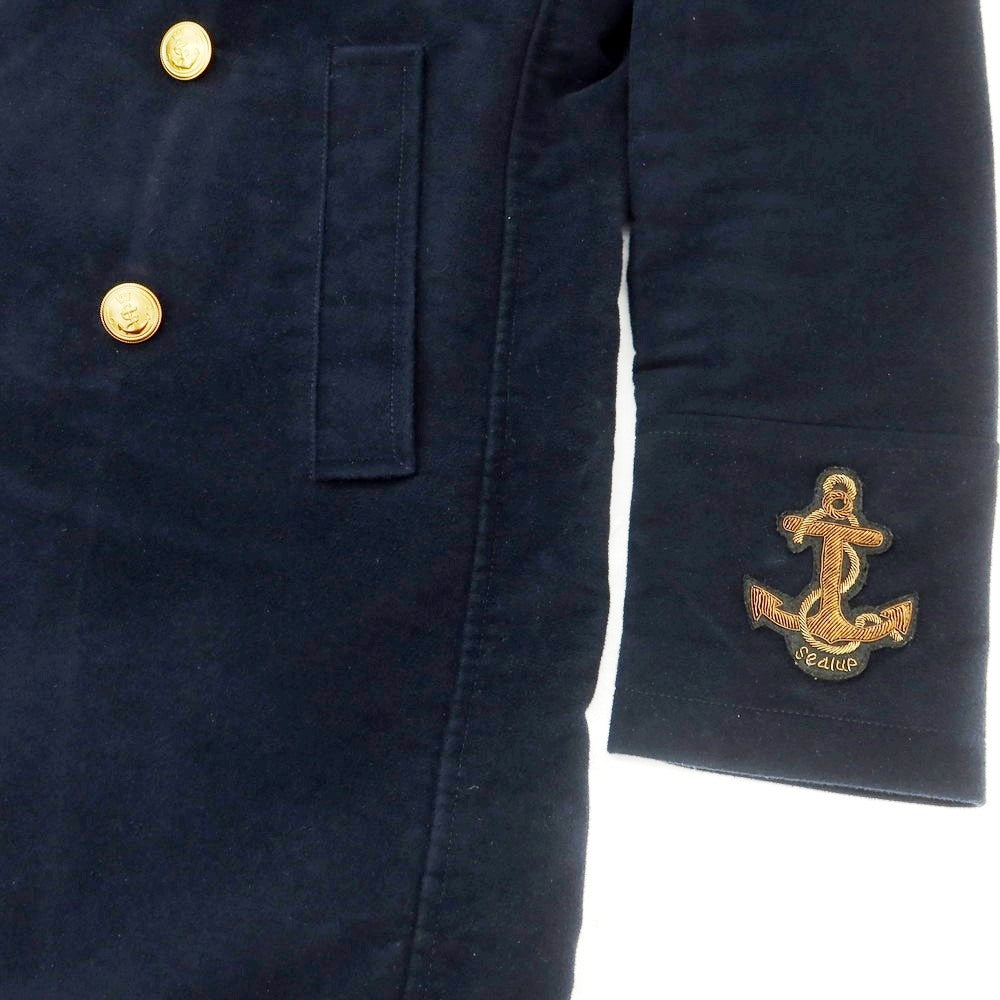 【中古】シーラップ Sealup MAESTRALE モールスキンコットン ピーコート ネイビー【 48 】【 状態ランクC 】【 メンズ 】