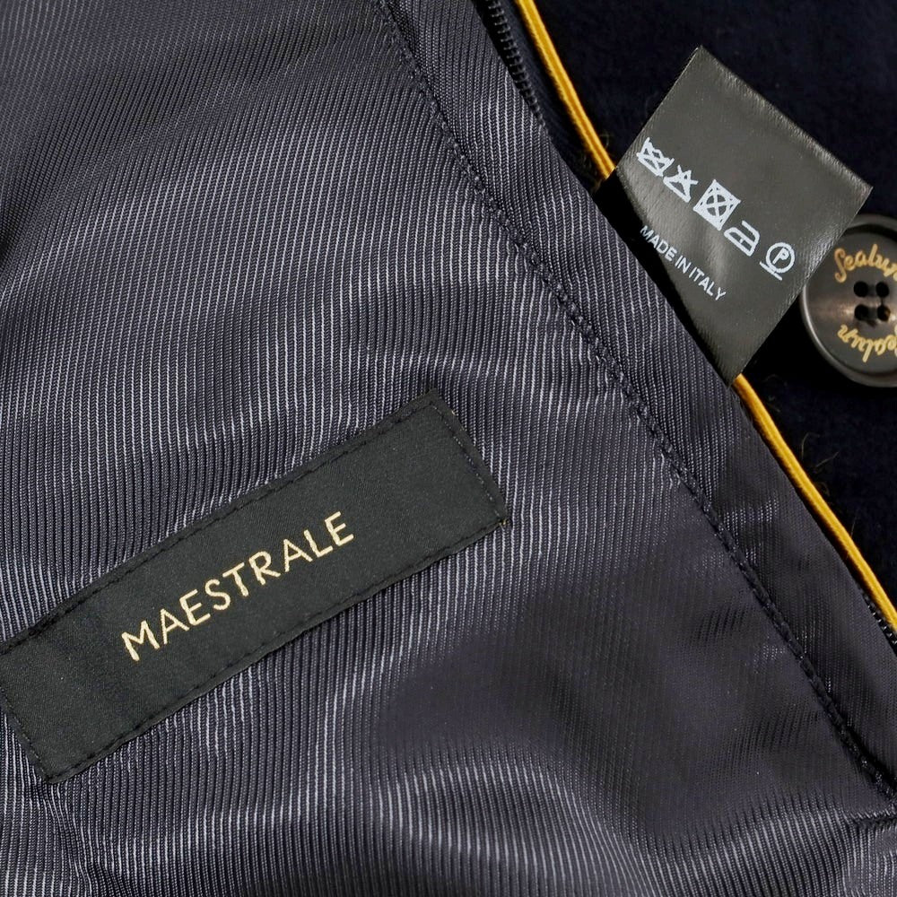 【中古】シーラップ Sealup MAESTRALE モールスキンコットン ピーコート ネイビー【 48 】【 状態ランクC 】【 メンズ 】