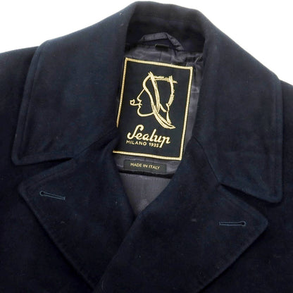 【中古】シーラップ Sealup MAESTRALE モールスキンコットン ピーコート ネイビー【 48 】【 状態ランクC 】【 メンズ 】