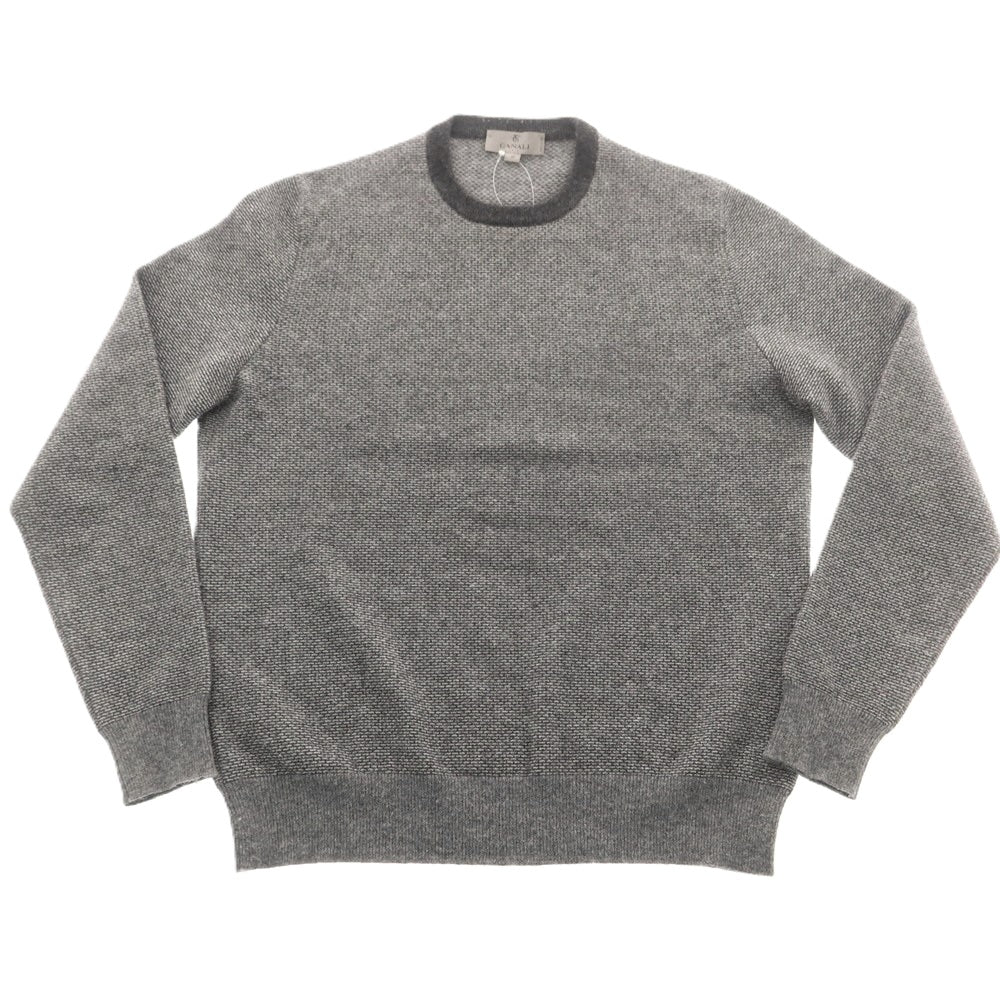 【中古】カナーリ CANALI カシミヤ クルーネック プルオーバーニット グレー【 48 】【 状態ランクB 】【 メンズ 】