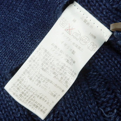 [Used] CASH CA Cable knit mid-gauge cotton knit collared cardigan, navy [L] [Condition: C] [Men&