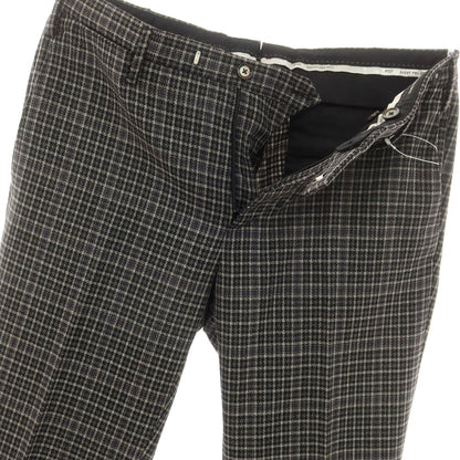 [Used] PT01 GHOST PROJECT stretch wool check dress slacks pants gray x dark purple [48] [Condition rank A] [Men&
