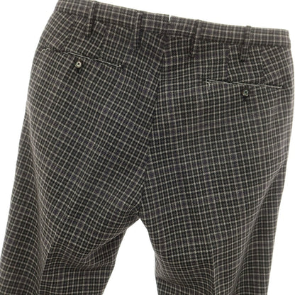 [Used] PT01 GHOST PROJECT stretch wool check dress slacks pants gray x dark purple [48] [Condition rank A] [Men&
