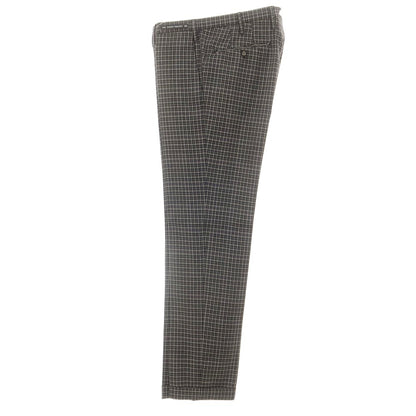 [Used] PT01 GHOST PROJECT stretch wool check dress slacks pants gray x dark purple [48] [Condition rank A] [Men&