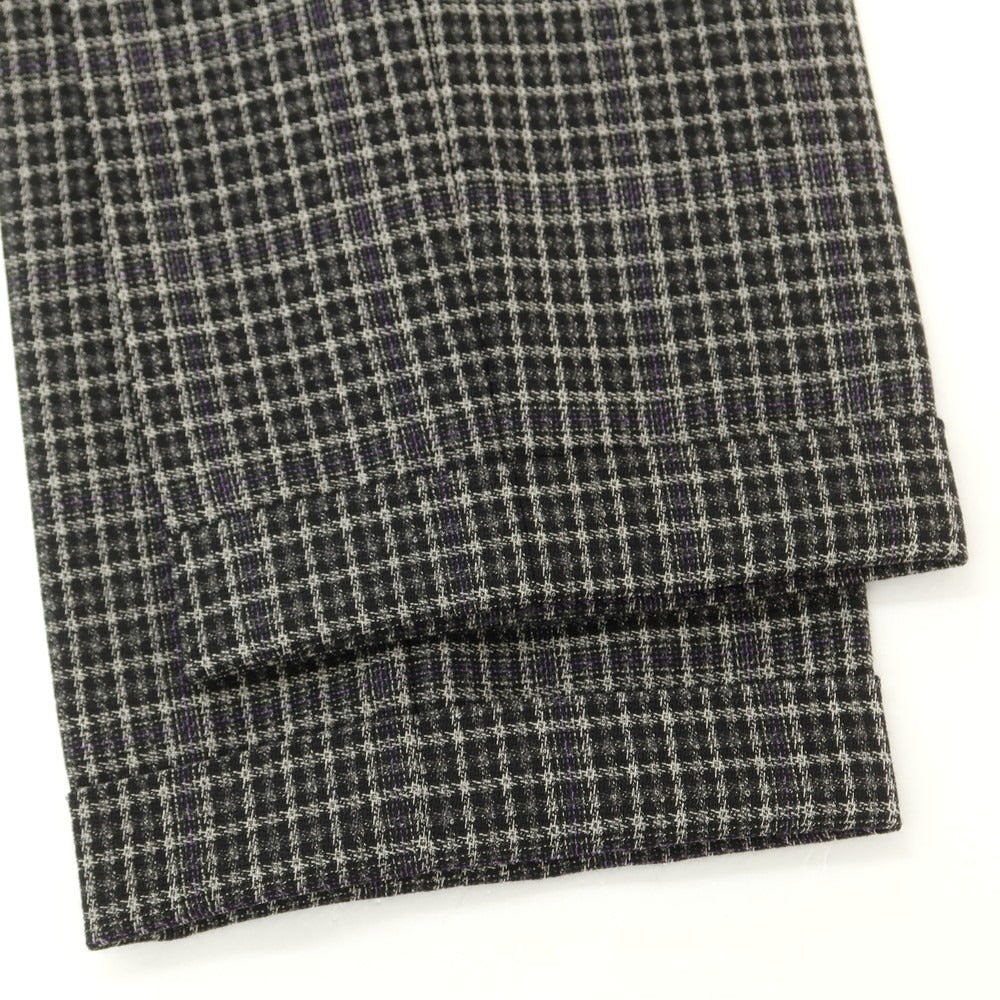 [Used] PT01 GHOST PROJECT stretch wool check dress slacks pants gray x dark purple [48] [Condition rank A] [Men&