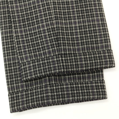 [Used] PT01 GHOST PROJECT stretch wool check dress slacks pants gray x dark purple [48] [Condition rank A] [Men&