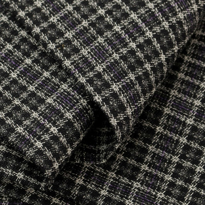 [Used] PT01 GHOST PROJECT stretch wool check dress slacks pants gray x dark purple [48] [Condition rank A] [Men&