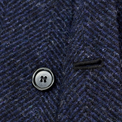 【中古】アーペーセー A.P.C. ウール ヘリンボーン織り ステンカラーコート ネイビー【 M 】【 状態ランクB 】【 メンズ 】