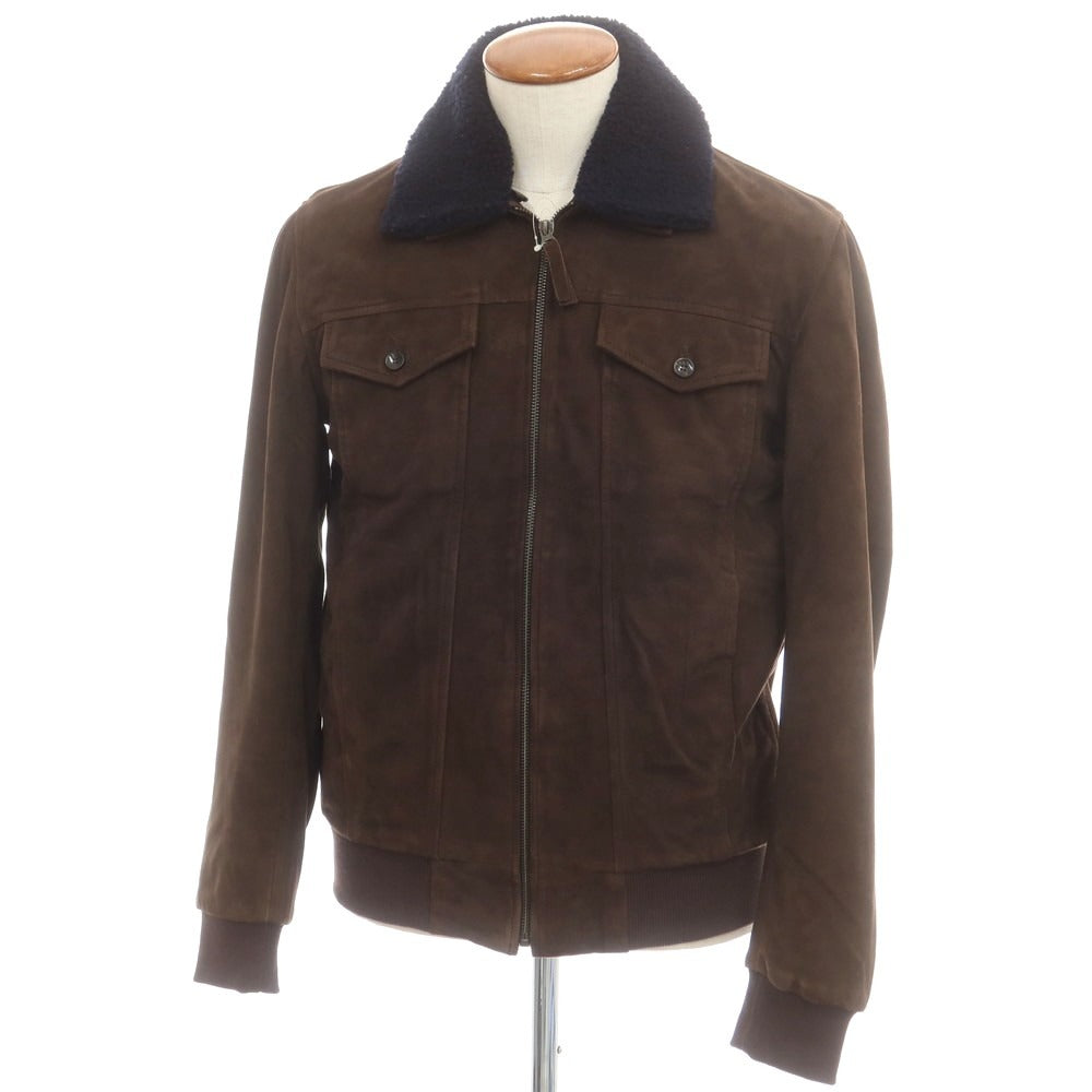 【中古】ロットセブンティーエイト lot78 スエード ボア レザーブルゾン ダークブラウンxネイビー【 48 】【 状態ランクC 】【 メンズ 】