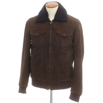 【中古】ロットセブンティーエイト lot78 スエード ボア レザーブルゾン ダークブラウンxネイビー【 48 】【 状態ランクC 】【 メンズ 】