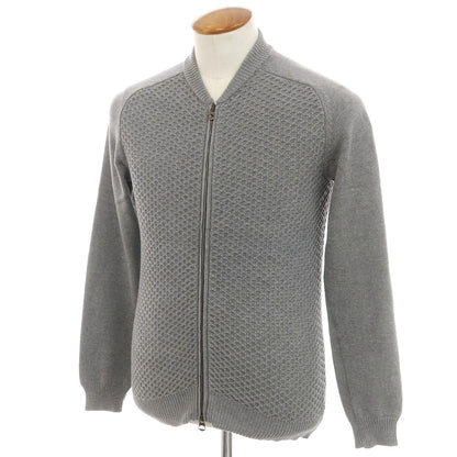 [Used] ZANONE mid-gauge cotton knit double-zip cardigan, gray [46] [Condition: C] [Men&