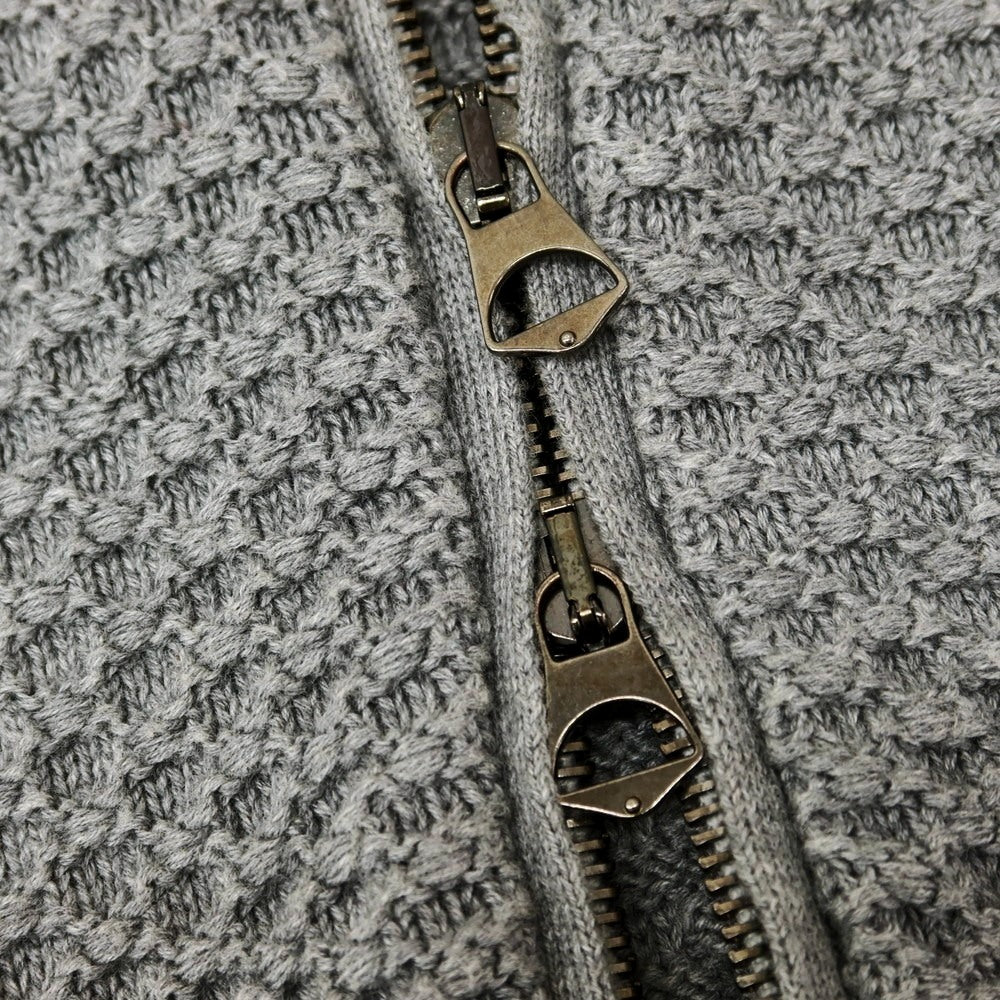 [Used] ZANONE mid-gauge cotton knit double-zip cardigan, gray [46] [Condition: C] [Men&