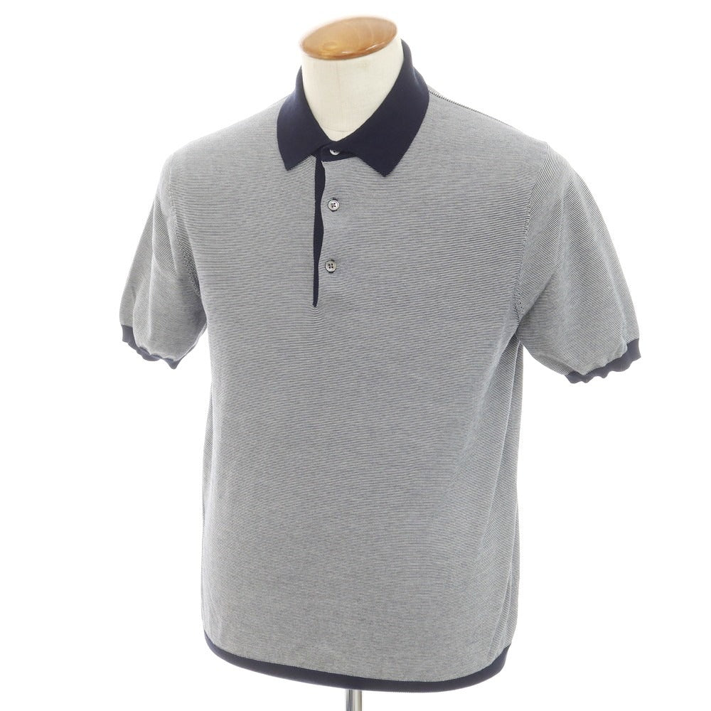 [Used] [Unused] BPQC High Gauge Cotton Nylon Short Sleeve Polo Knit Navy [M] [Condition Rank S] [Men&