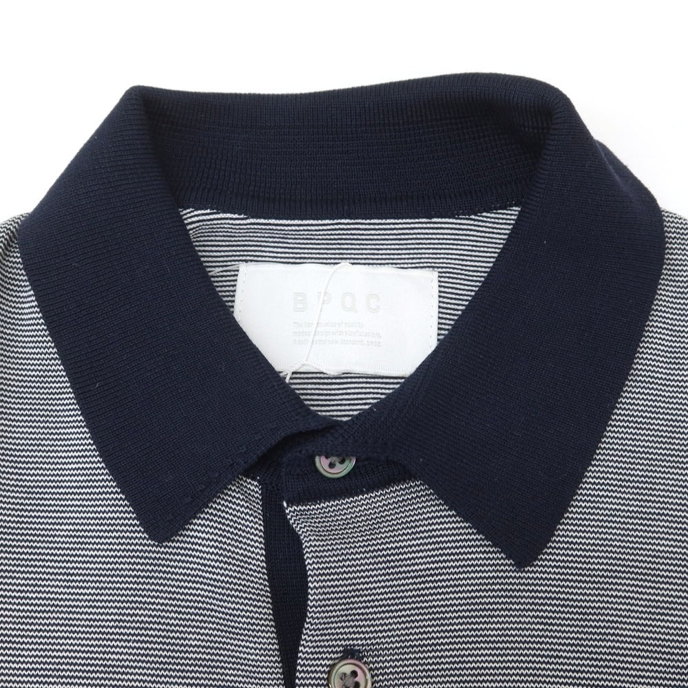 [Used] [Unused] BPQC High Gauge Cotton Nylon Short Sleeve Polo Knit Navy [M] [Condition Rank S] [Men&