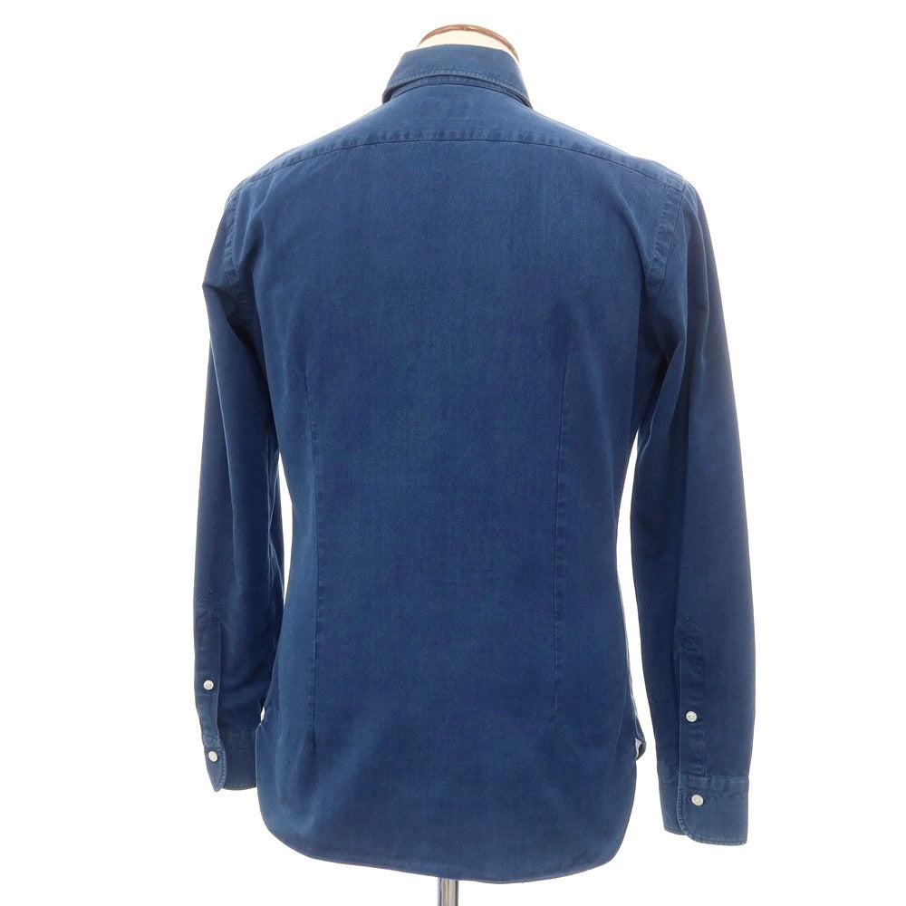 [Used] BARBA DANDY LIFE Cotton Horizontal Collar Casual Shirt Dark Blue [M] [Condition Rank B] [Men&