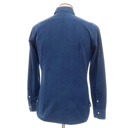 [Used] BARBA DANDY LIFE Cotton Horizontal Collar Casual Shirt Dark Blue [M] [Condition Rank B] [Men&