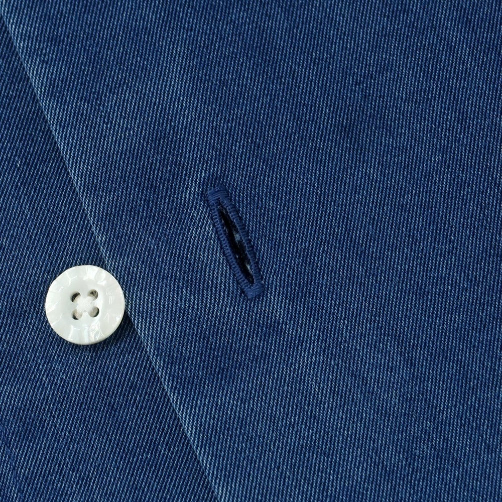 [Used] BARBA DANDY LIFE Cotton Horizontal Collar Casual Shirt Dark Blue [M] [Condition Rank B] [Men&
