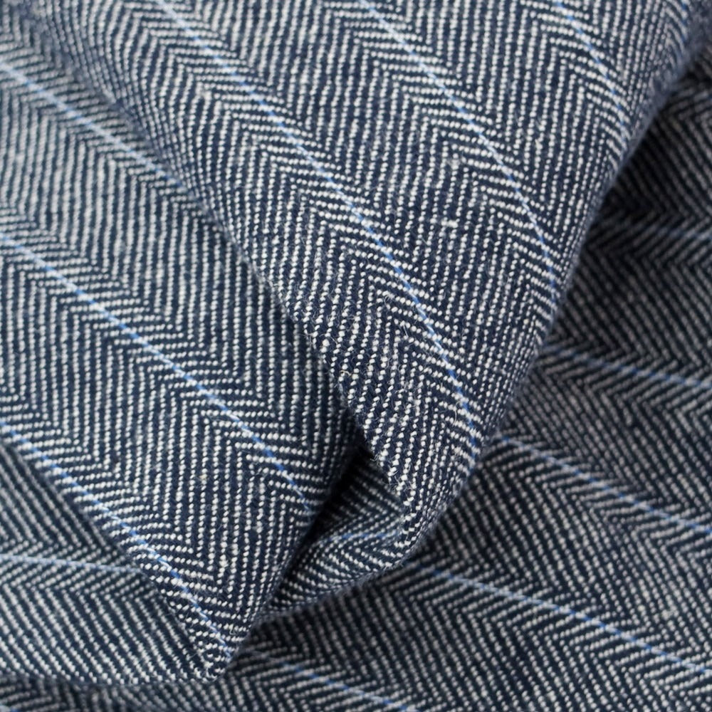 [Used] Atipico AT.P.CO Cotton Linen Easy Slacks Pants Navy x White [46] [Condition Rank A] [Men&