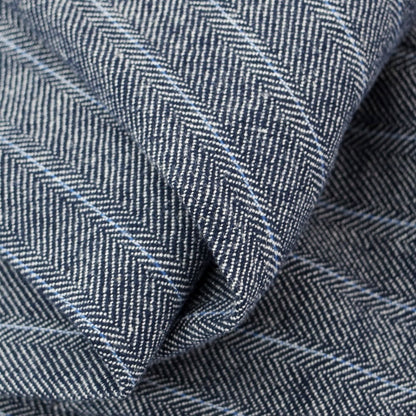 [Used] Atipico AT.P.CO Cotton Linen Easy Slacks Pants Navy x White [46] [Condition Rank A] [Men&