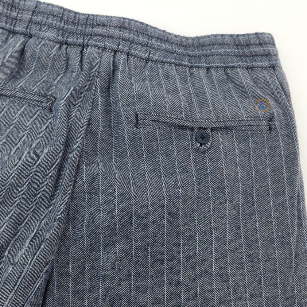 [Used] Atipico AT.P.CO Cotton Linen Easy Slacks Pants Navy x White [46] [Condition Rank A] [Men&