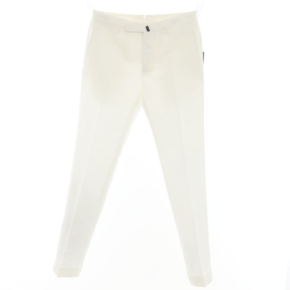[Used] [Unused] INCOTEX Linen Cotton Casual Slacks Pants White [44] [Condition Rank S] [Men&