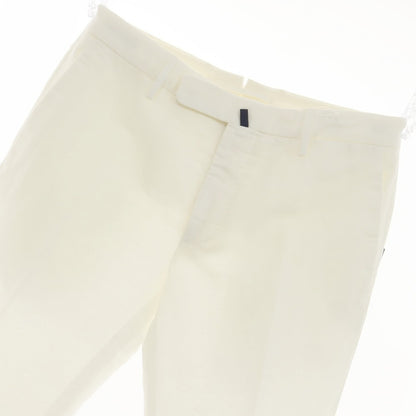 [Used] [Unused] INCOTEX Linen Cotton Casual Slacks Pants White [44] [Condition Rank S] [Men&