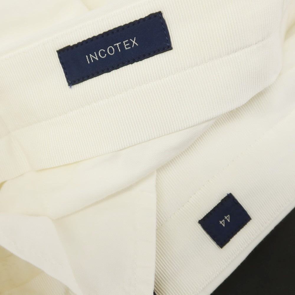 [Used] [Unused] INCOTEX Linen Cotton Casual Slacks Pants White [44] [Condition Rank S] [Men&