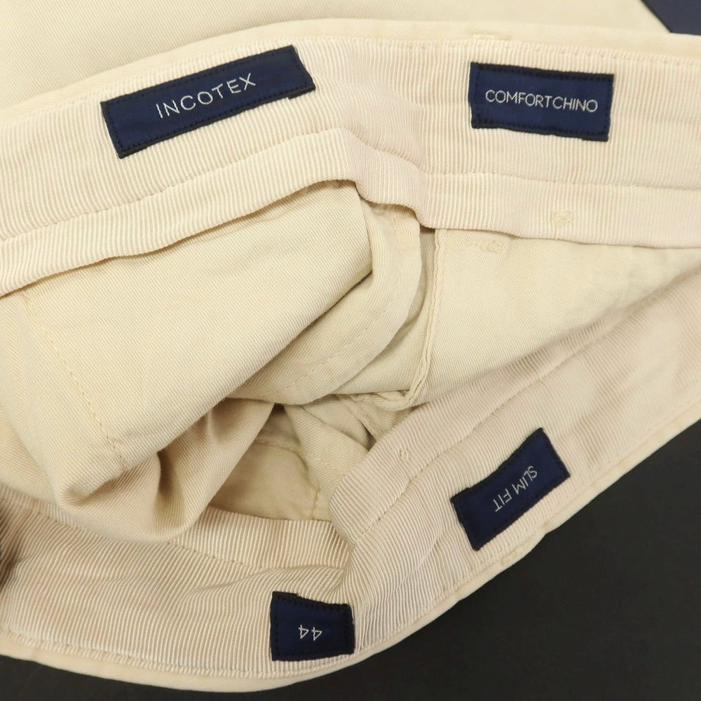 [Used] INCOTEX Stretch Cotton Casual Slacks Pants Light Beige [44] [Condition Rank B] [Men&