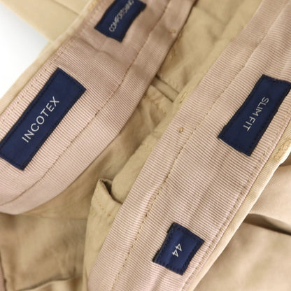 [Used] INCOTEX stretch cotton casual slacks pants, beige [44] [Condition rank B] [Men&