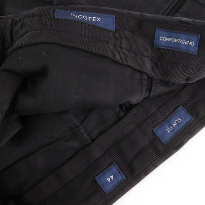 [Used] INCOTEX Stretch Cotton Casual Slacks Pants Black [44] [Condition Rank A] [Men&