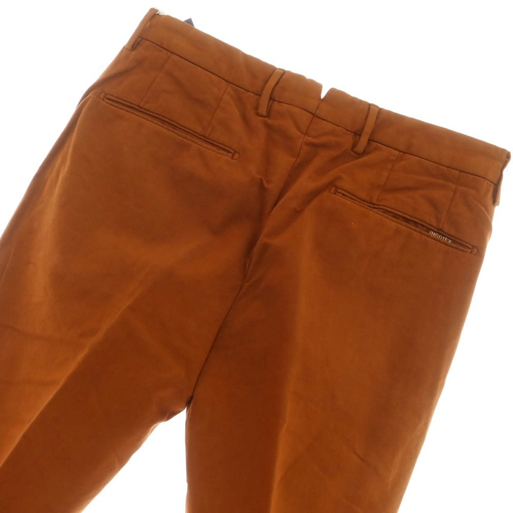 [Used] [Unused] INCOTEX Stretch Cotton Casual Slacks Pants Light Brown [44] [Condition Rank S] [Men&