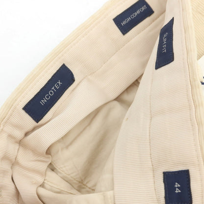 【中古】インコテックス INCOTEX ストレッチ コットン 細畝 コーデュロイパンツ ライトベージュ【 44 】【 状態ランクB 】【 メンズ 】