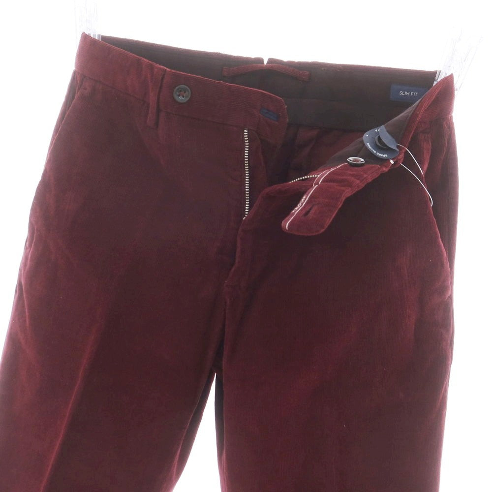 【中古】【未使用】インコテックス INCOTEX ストレッチ コットン 細畝 コーデュロイパンツ ボルドー【 44 】【 状態ランクS 】【 メンズ 】