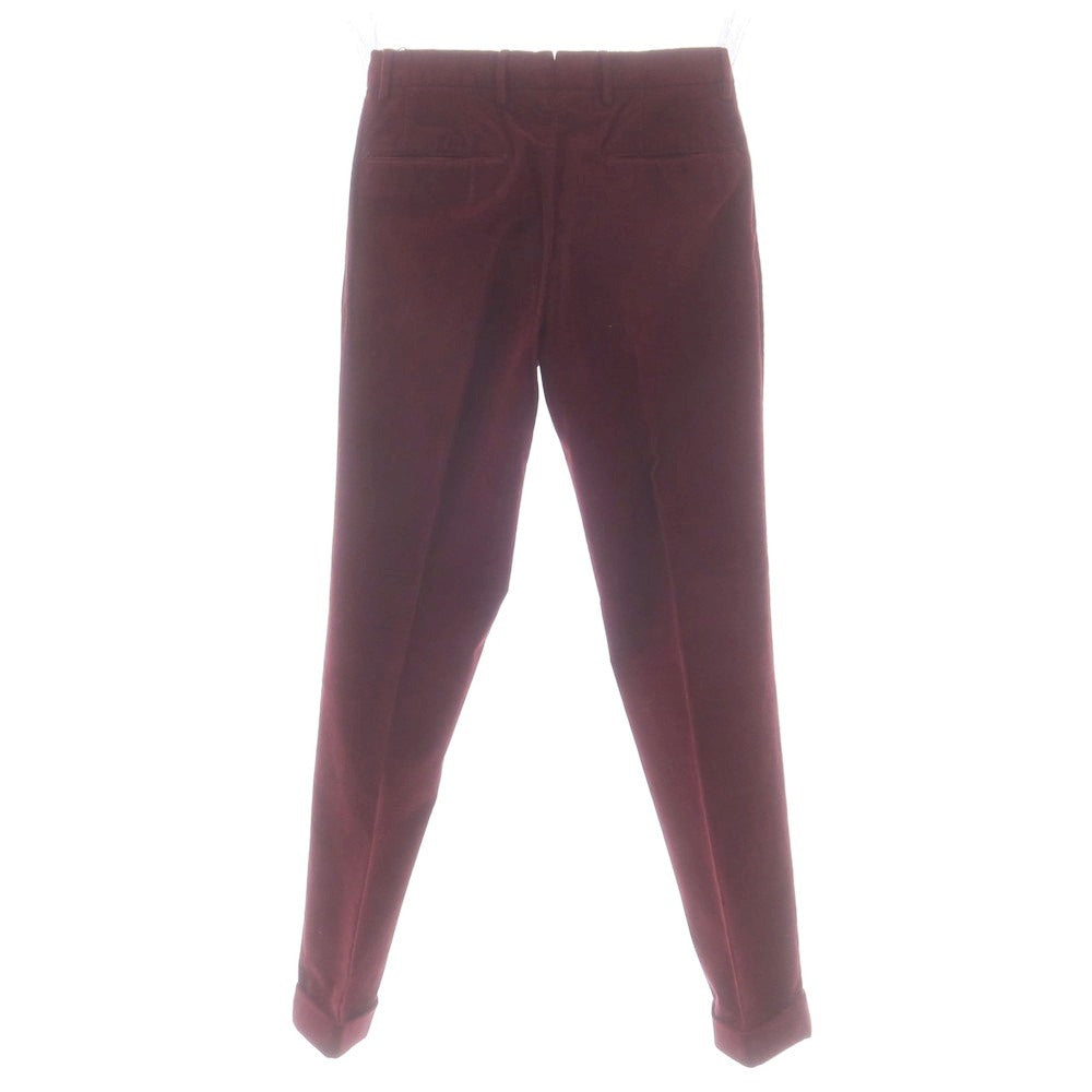 【中古】【未使用】インコテックス INCOTEX ストレッチ コットン 細畝 コーデュロイパンツ ボルドー【 44 】【 状態ランクS 】【 メンズ 】