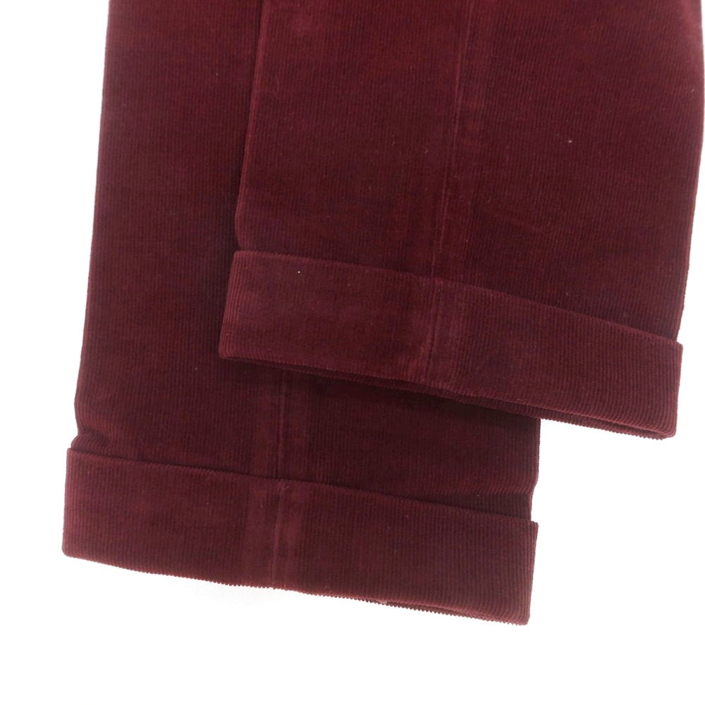 【中古】【未使用】インコテックス INCOTEX ストレッチ コットン 細畝 コーデュロイパンツ ボルドー【 44 】【 状態ランクS 】【 メンズ 】