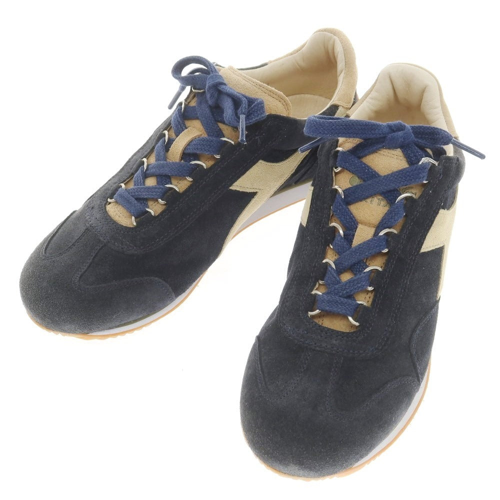 [New] Diadora HERITAGE EQUIPE kidskin suede sneakers, navy [UK 6.5] [Condition Rank N] [Men&