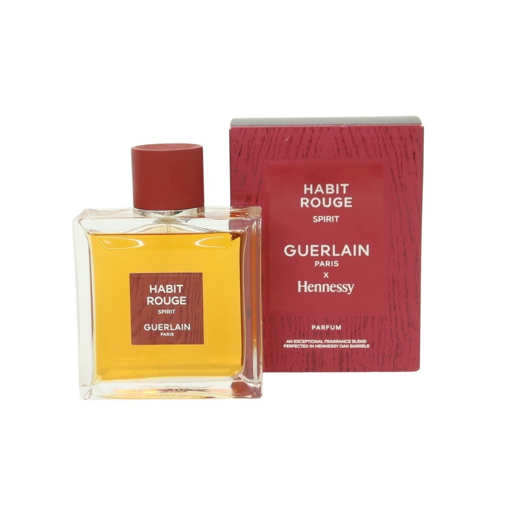 【中古】ゲラン GUERLAIN × Hennessy HABIT ROUGE SPIRIT パルファン 香水 クリアxマルーン【 100ml 】【 状態ランクA 】【 メンズ 】