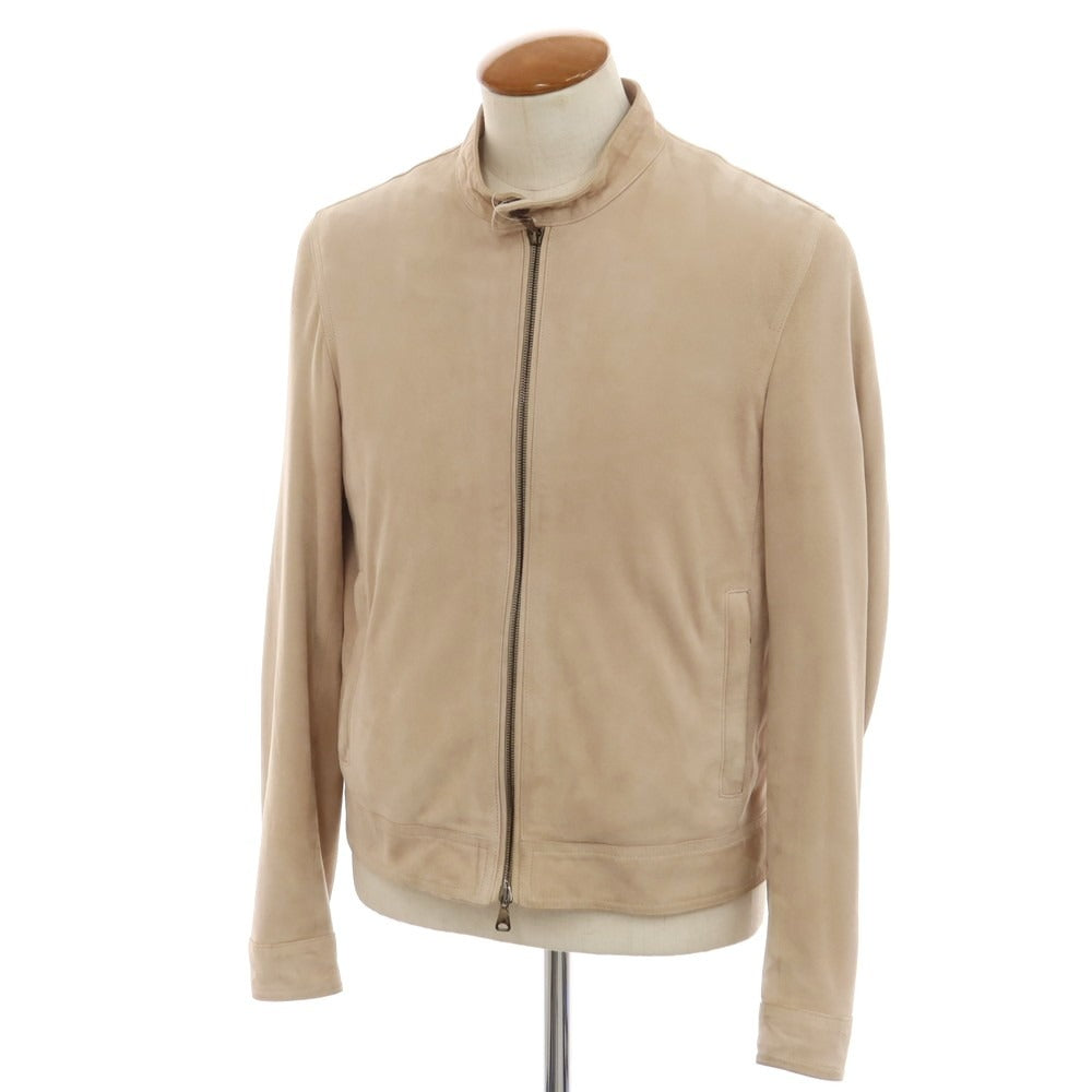 [Used] EMMETI goatskin suede rider jacket in pink beige [50] [Condition: D] [Men&