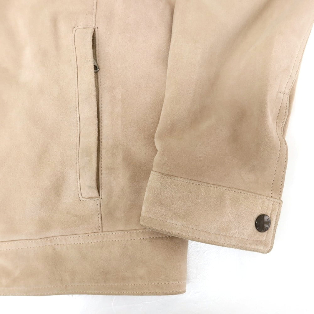 [Used] EMMETI goatskin suede rider jacket in pink beige [50] [Condition: D] [Men&