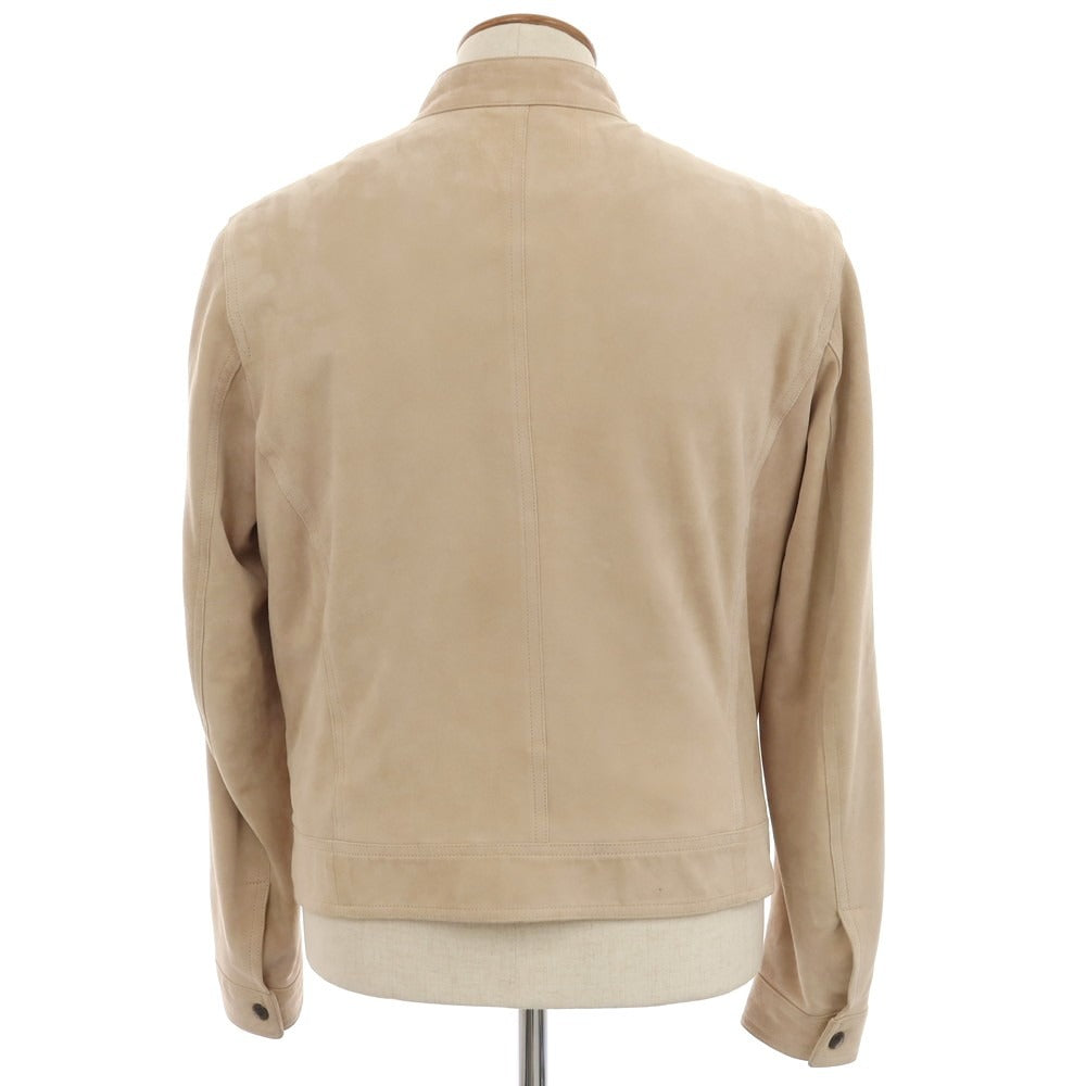 [Used] EMMETI goatskin suede rider jacket in pink beige [50] [Condition: D] [Men&
