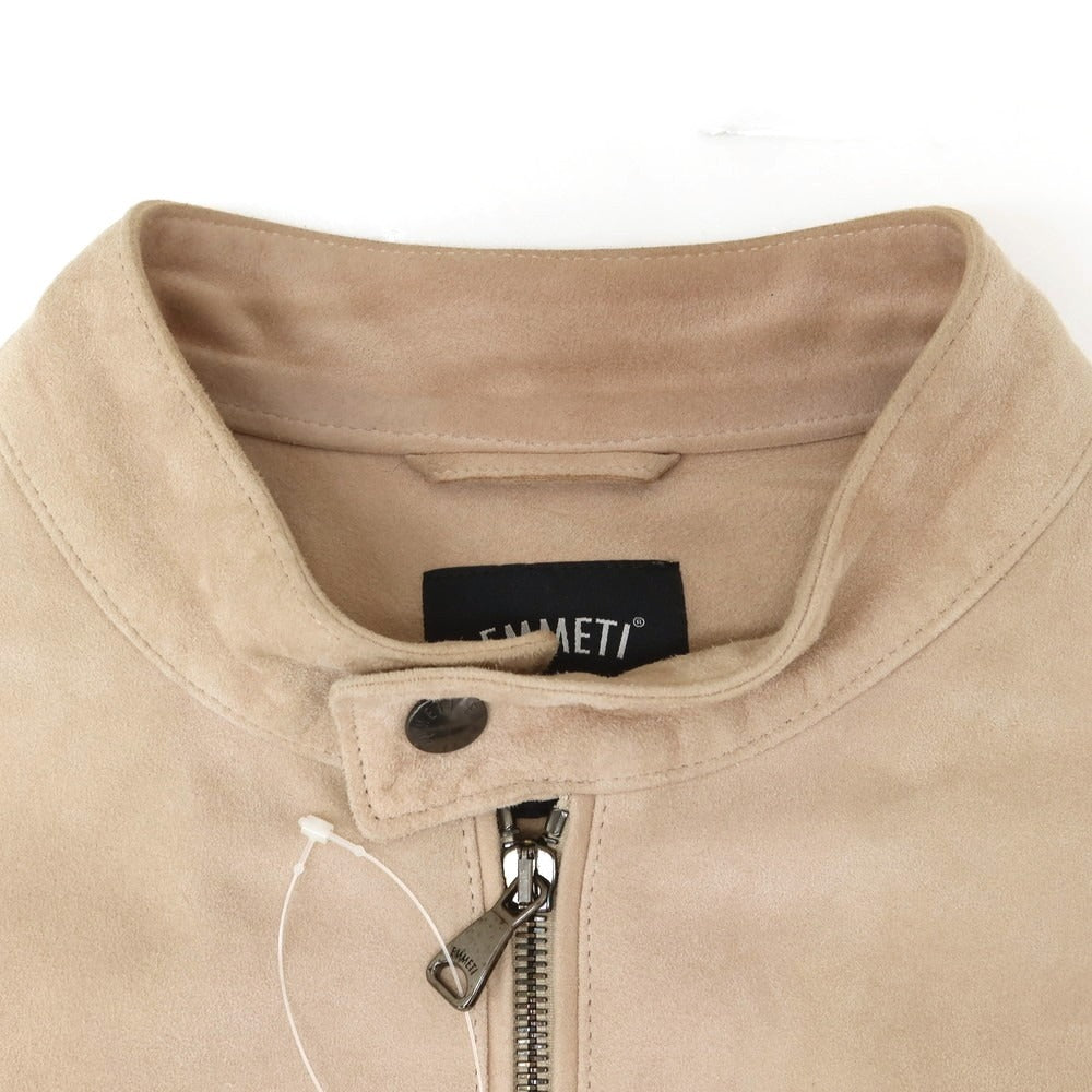 [Used] EMMETI goatskin suede rider jacket in pink beige [50] [Condition: D] [Men&