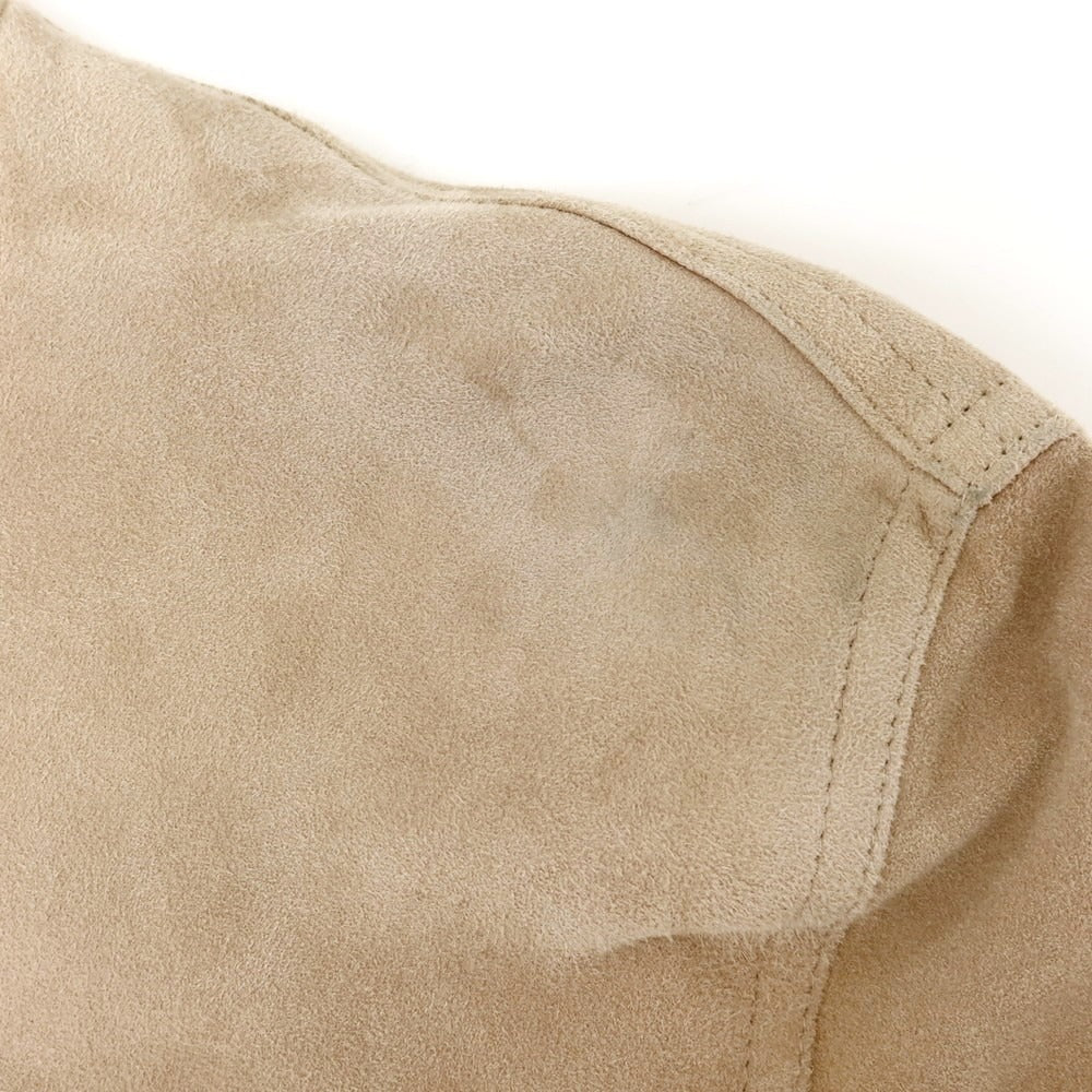 [Used] EMMETI goatskin suede rider jacket in pink beige [50] [Condition: D] [Men&