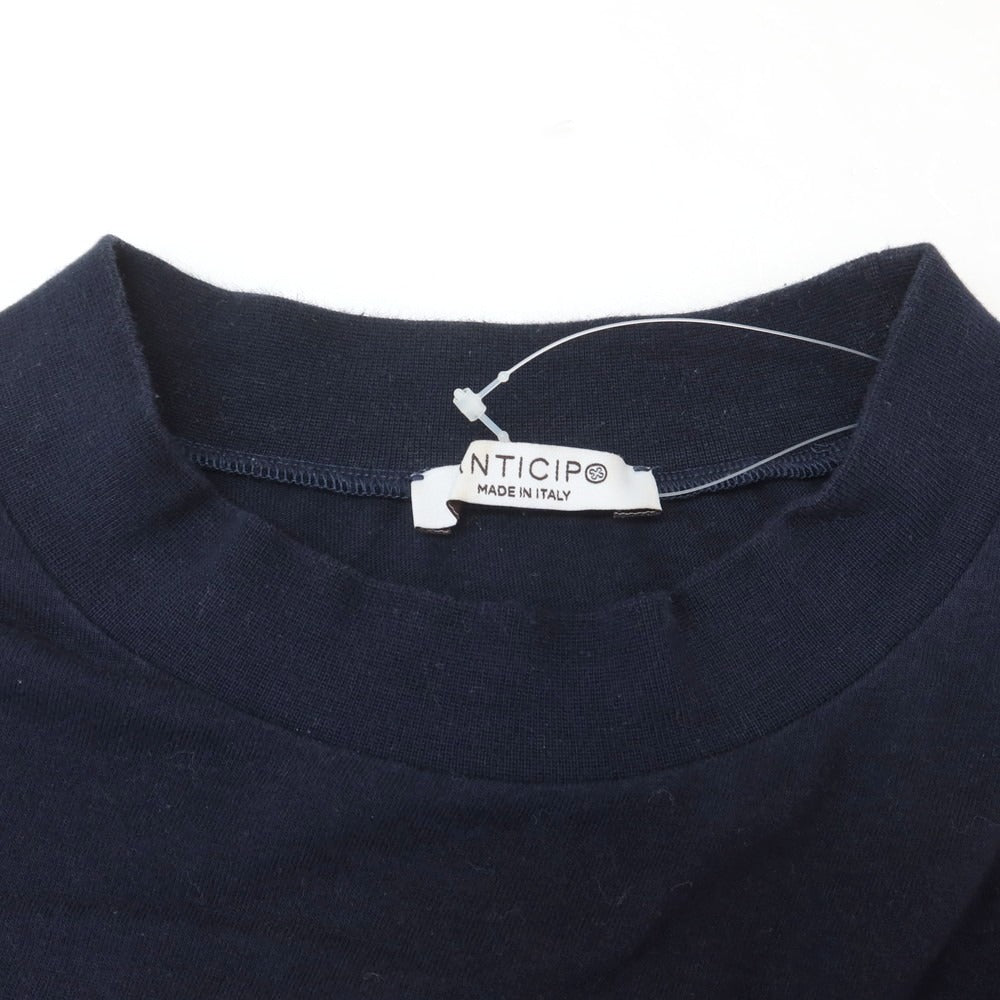 [Used] Antichipo Antichipo ANTICIPO Cotton Mock Neck Long Sleeve T-Shirt Navy [50] [Condition Rank C] [Men&