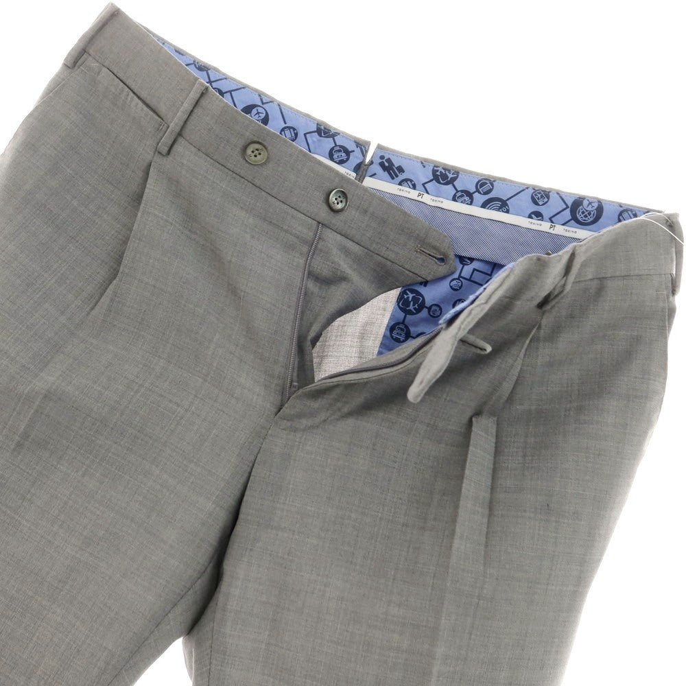 [Used] PT Torino PT TORINO TECHNO WASHABLE WOOL Stretch Polyester Wool Dress Slacks Pants Grey [48] [Condition Rank B] [Men&
