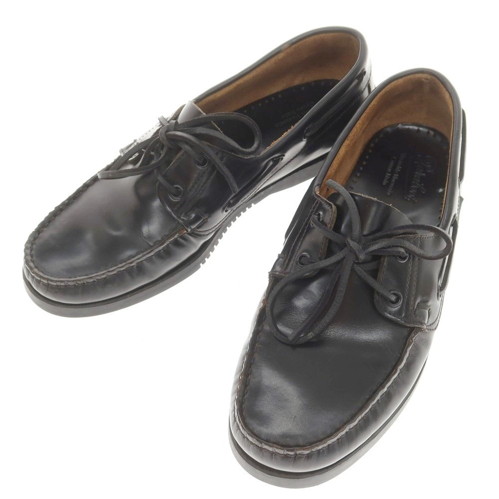 [Used] Paraboot BARTH Glass Leather Deck Shoes Black [7 1/2] [Condition Rank B] [Men&