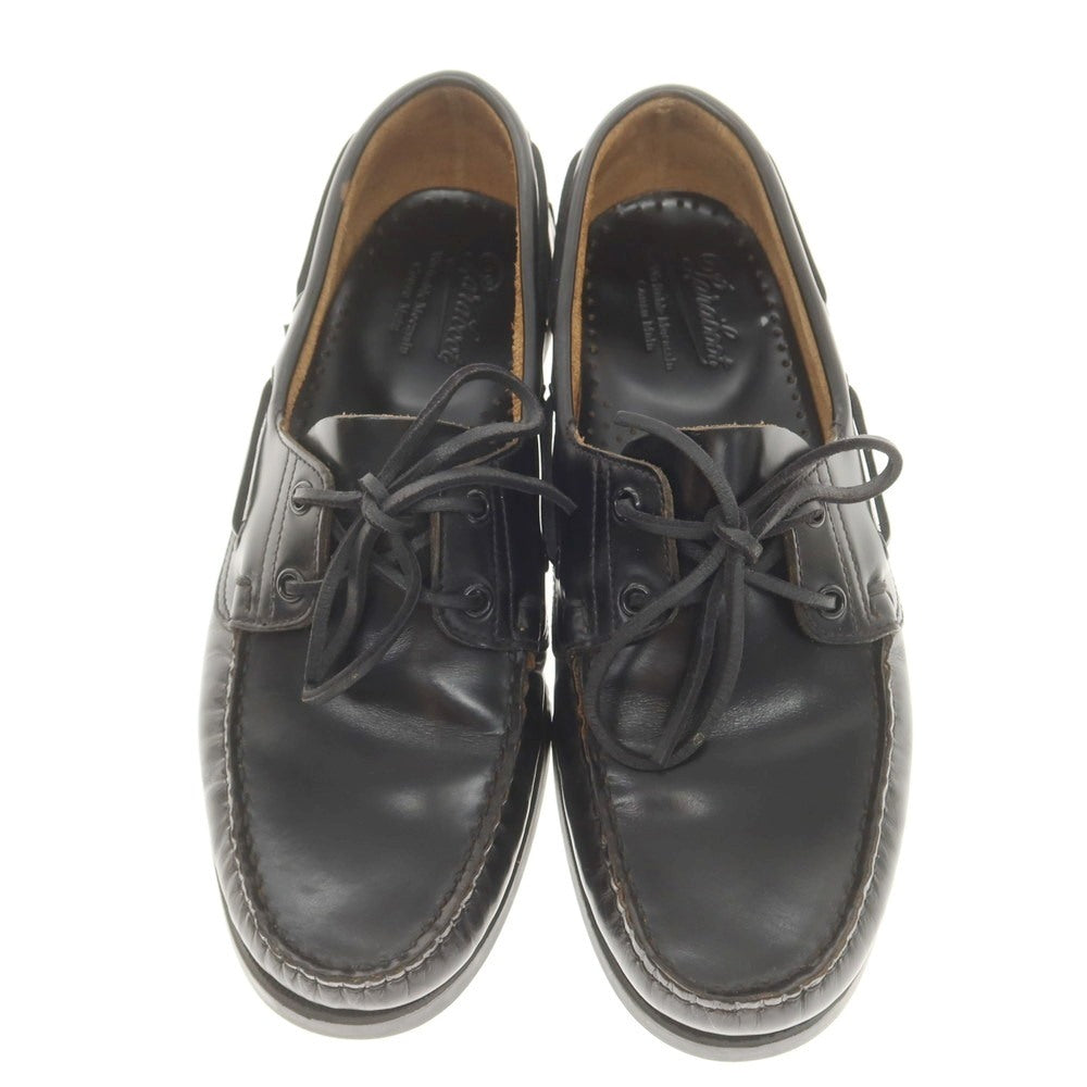 [Used] Paraboot BARTH Glass Leather Deck Shoes Black [7 1/2] [Condition Rank B] [Men&