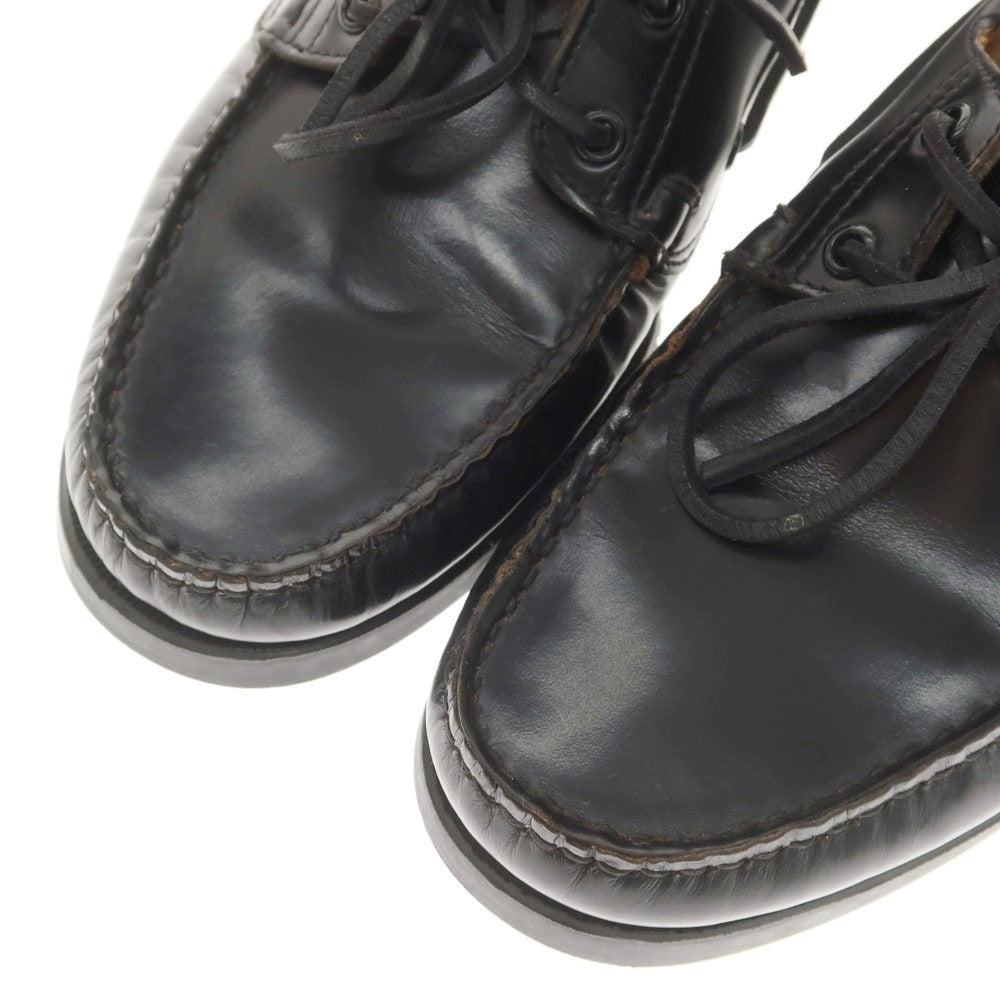 [Used] Paraboot BARTH Glass Leather Deck Shoes Black [7 1/2] [Condition Rank B] [Men&