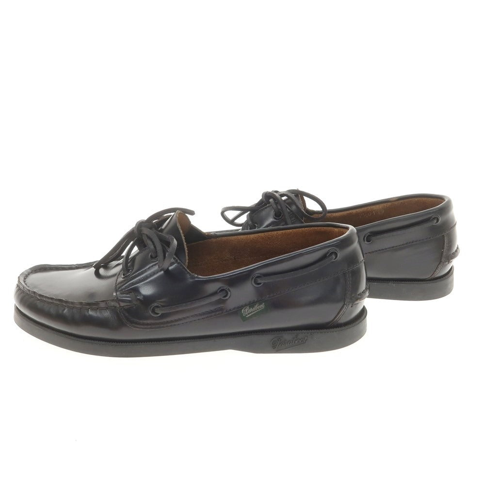 [Used] Paraboot BARTH Glass Leather Deck Shoes Black [7 1/2] [Condition Rank B] [Men&